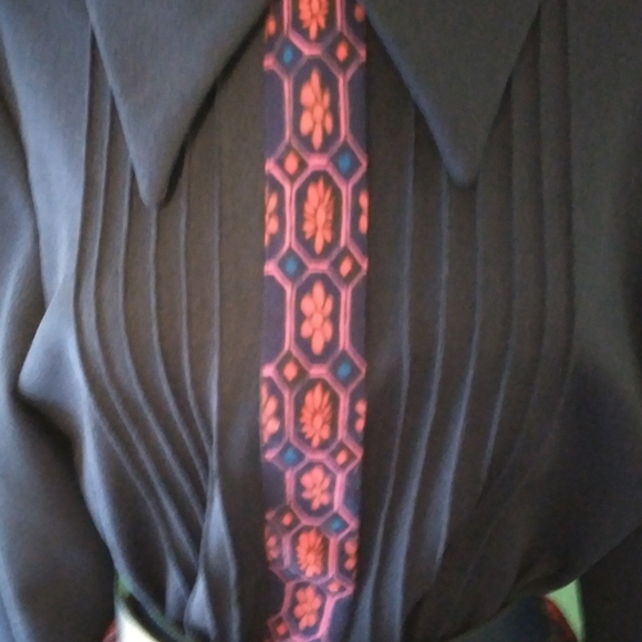 Vintage 1970's dagger collar dress John Norman Sz 14 - Picture 4 of 11